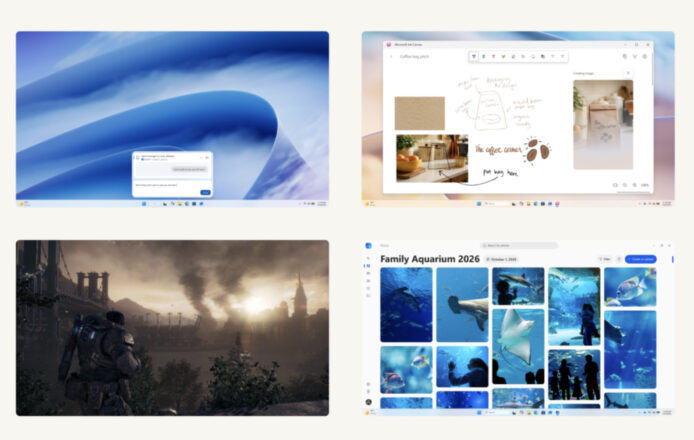 Windows 11 系統界面展示 Windows 11 桌面界面與應用程式截圖.