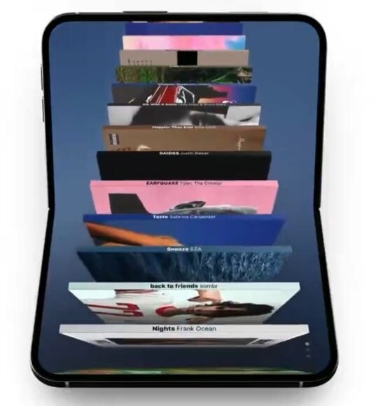IPhone 影像堆疊式相片層疊 展示多層專輯封面.