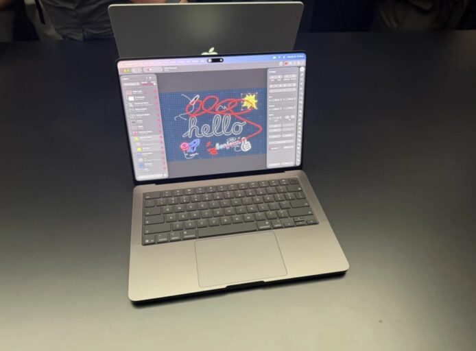MacBook Pro 屏幕觸控示例 MacBook Pro 觸控熒幕示例與桌面背景設計.