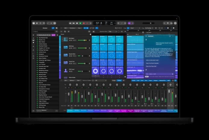 Apple Creator Studio 更新視覺 Apple Creator Studio 11 月更新 界面示意圖.