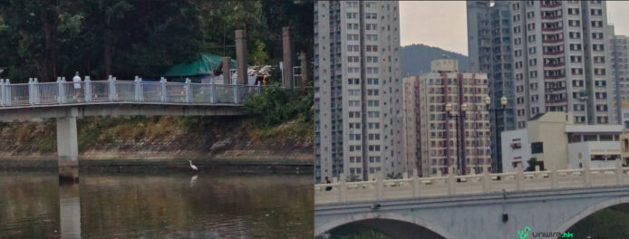 榮耀手機開箱美景 城市河畔橋樑與水影景觀.