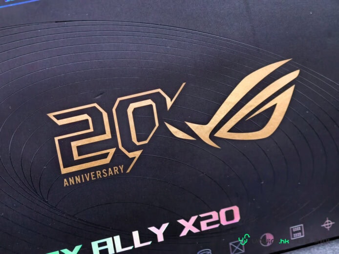 ROG XBOX Ally X20慶祝20周年 ROG XBOX Ally X20 20周年標誌.