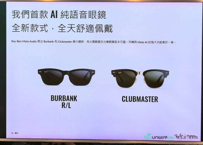 Ray-Ban Meta 智能眼鏡與傳統太陽眼鏡對比.