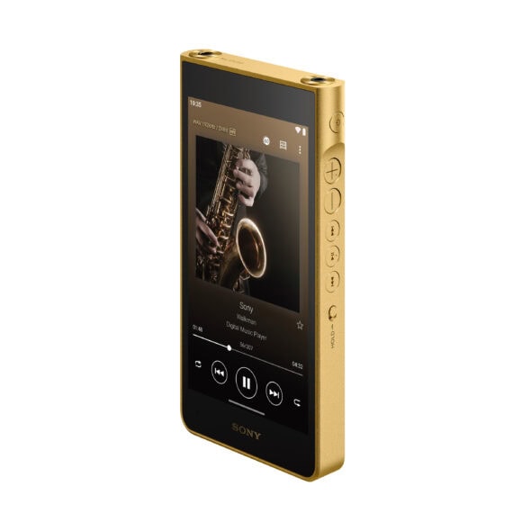 索尼金色Walkman便攜式音樂播放器.