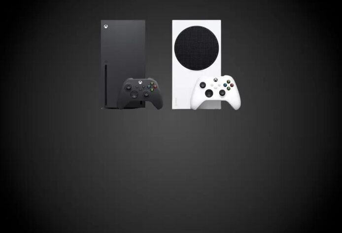 Xbox Series X與S主機展示，黑白配色.